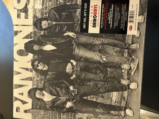 The Ramones self titled album on vinyl.